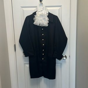 Classic Black Costume with White Ruffle